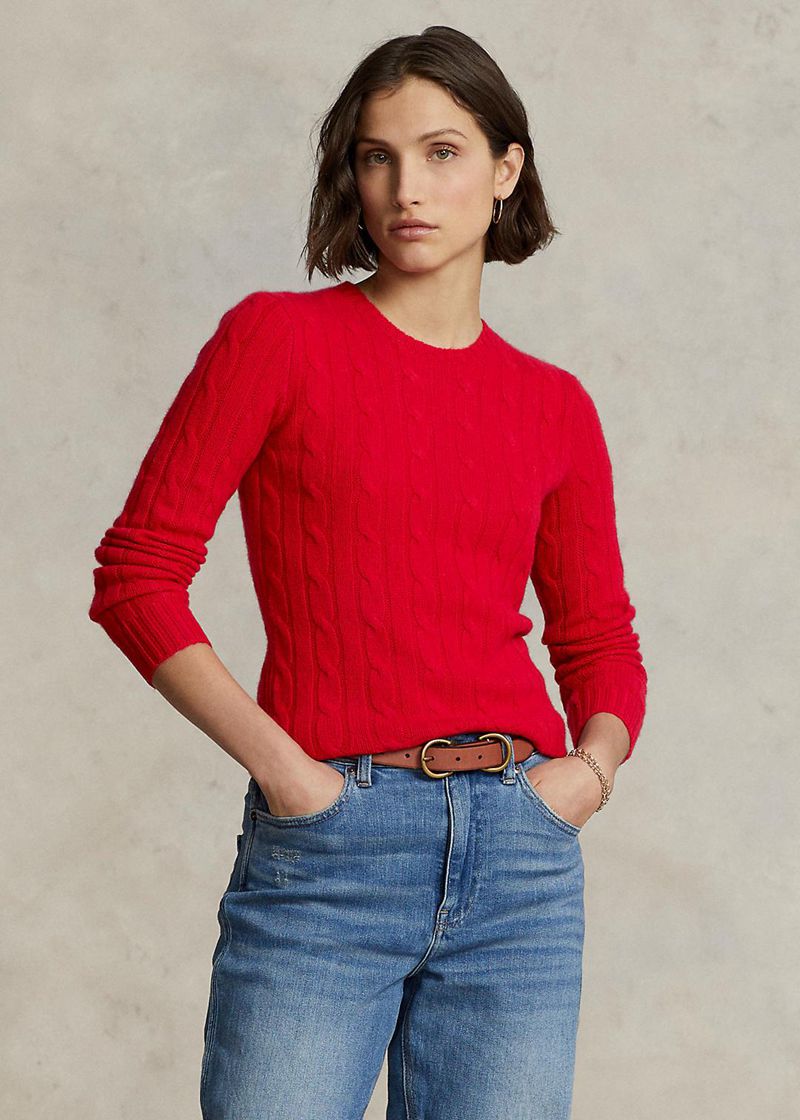 Sueter Polo Ralph Lauren Mujer Cable-Knit Cashmere Jumper Chile Rojas CXYFI-6327